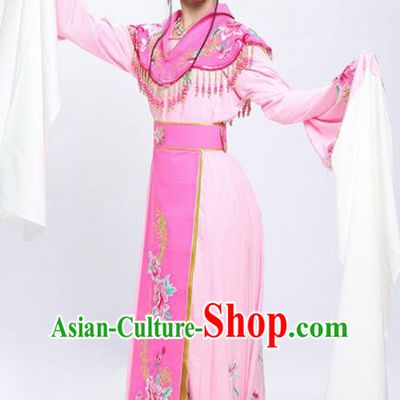 China Traditional Huangmei Opera Fairy Garment Costumes Shaoxing Opera Actress Princess Embroidered Pink Dress Clothing