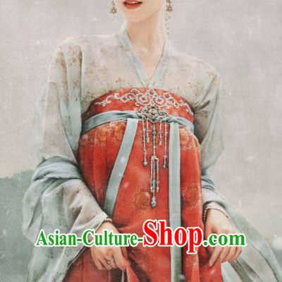 Chinese Drama The Long Ballad Ancient Tang Dynasty Princess Li Leyan Garment Costumes Traditional Hanfu Ruqun Dress