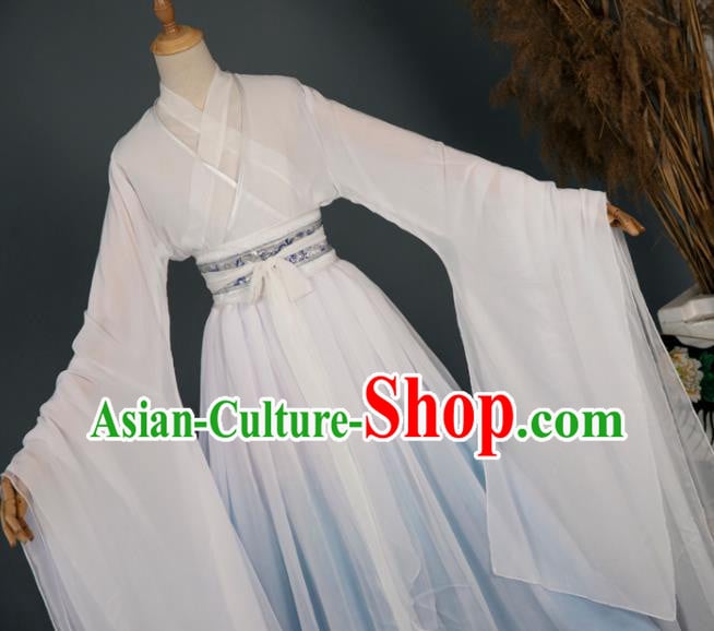 China Cosplay Goddess Chiffon Hanfu Dress Ancient Princess Garment Costumes Classical Dance Clothing China Cosplay Goddess Chiffon Hanfu Dress Ancient Princess Garment Costumes Classical Dance Clothing