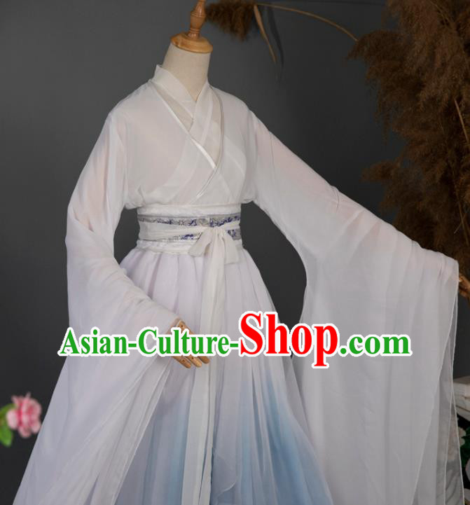 China Cosplay Goddess Chiffon Hanfu Dress Ancient Princess Garment Costumes Classical Dance Clothing China Cosplay Goddess Chiffon Hanfu Dress Ancient Princess Garment Costumes Classical Dance Clothing
