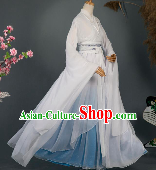 China Cosplay Goddess Chiffon Hanfu Dress Ancient Princess Garment Costumes Classical Dance Clothing China Cosplay Goddess Chiffon Hanfu Dress Ancient Princess Garment Costumes Classical Dance Clothing