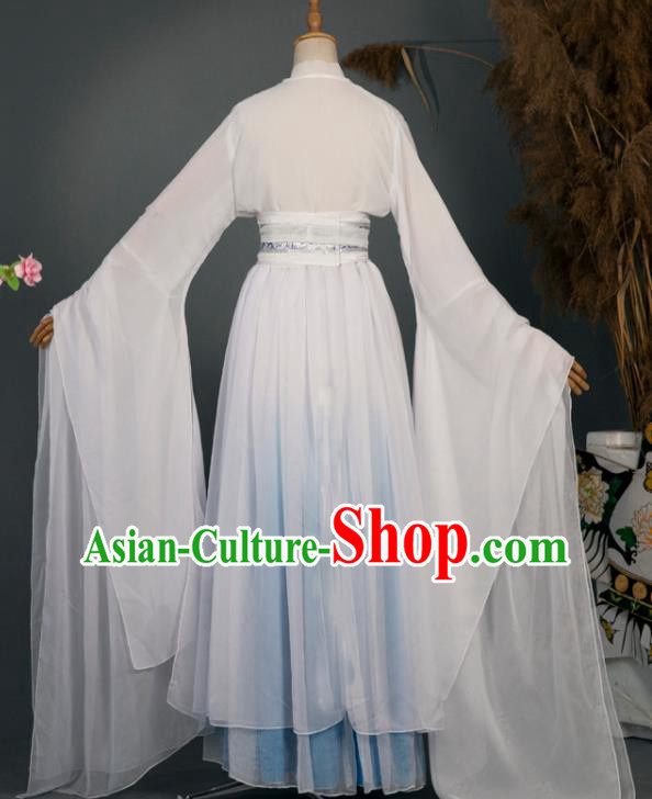 China Cosplay Goddess Chiffon Hanfu Dress Ancient Princess Garment Costumes Classical Dance Clothing China Cosplay Goddess Chiffon Hanfu Dress Ancient Princess Garment Costumes Classical Dance Clothing