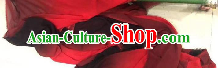 China Traditional Costumes Fabric Gradient Red and Black Chiffon Fabrics Dance Dress Cloth China Traditional Costumes Fabric Gradient Red and Black Chiffon Fabrics Dance Dress Cloth