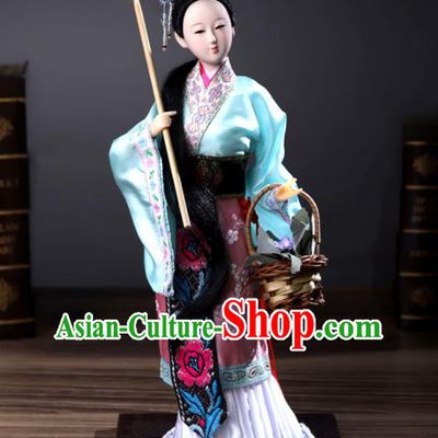 Handmade the Twelve Hairpins of Jinling Traditional China Beijing Silk Figurine A Dream in Red Mansions - Lin Daiyu
