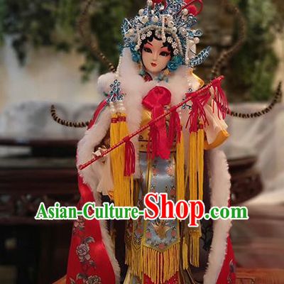 Handmade Traditional China Beijing Silk Figurine - Peking Opera Doll Wang Zhaojun