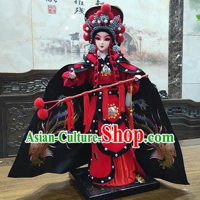 Handmade Traditional Peking Opera Doll China Beijing Silk Figurine - Hua Mulan