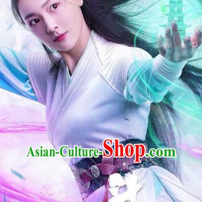 Chinese Ancient Swordswoman Garment Costumes TV Show Douluo Dalu Princess Ning Rongrong Clothing