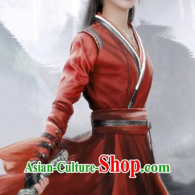 China Wuxia Drama The Legend of Fei Zhou Fei Clothing Ancient Swordswoman Garment Costumes Traditional Female Blade Red Hanfu Apparels