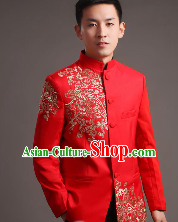 Chinese Tang Suits Traditional Wedding Suits Groom Costumes Zhongshan Clothing Chinese Tang Suits Traditional Wedding Suits Groom Costumes Zhongshan Clothing