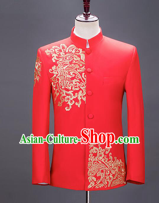 Chinese Tang Suits Traditional Wedding Suits Groom Costumes Zhongshan Clothing Chinese Tang Suits Traditional Wedding Suits Groom Costumes Zhongshan Clothing