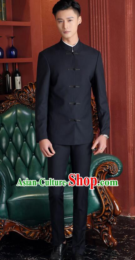 Chinese Wedding Suits Costumes Groom Clothing Traditional Black Tang Zhuang Chinese Wedding Suits Costumes Groom Clothing Traditional Black Tang Zhuang