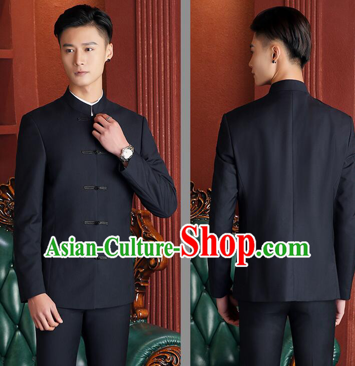 Chinese Wedding Suits Costumes Groom Clothing Traditional Black Tang Zhuang Chinese Wedding Suits Costumes Groom Clothing Traditional Black Tang Zhuang