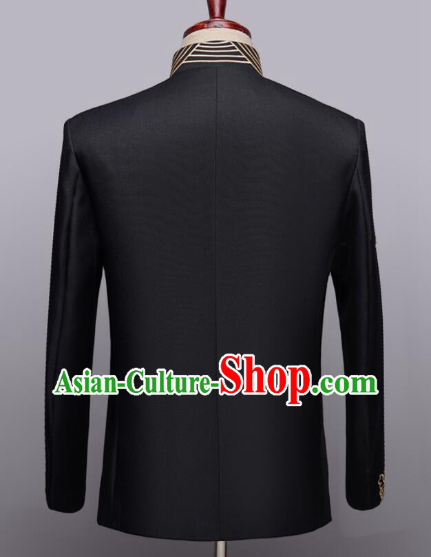 Chinese Wedding Suits Traditional Tang Zhuang Embroidered Costumes Groom Black Clothing Chinese Wedding Suits Traditional Tang Zhuang Embroidered Costumes Groom Black Clothing