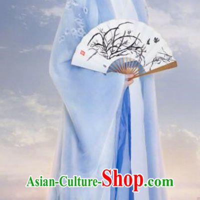 China Ancient Childe Garment Traditional Wuxia Drama Costumes The Romance of Tiger and Rose Peong Heng Blue Clothing