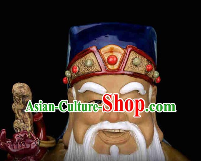Chinese Shi Wan Ceramic Figurine Tu Do Gong Porcelain Statue Handmade Arts Chinese Shi Wan Ceramic Figurine Tu Do Gong Porcelain Statue Handmade Arts
