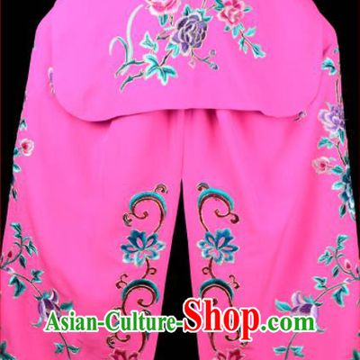 China Beijing Opera Wudan Costume Peking Opera Female General Mantle Garment Traditional Opera Embroidered Magenta Cape Clothing