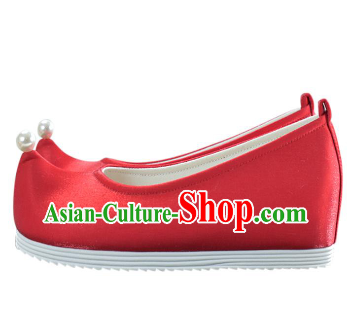 China Traditional Wedding Hanfu Shoes Ancient Princess Red Shoes National Women Shoes China Traditional Wedding Hanfu Shoes Ancient Princess Red Shoes National Women Shoes