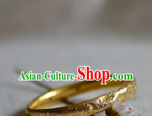 China National Golden Bracelet Jewelry Traditional Handmade Qing Dynasty Bangle Sapphire Accessories China National Golden Bracelet Jewelry Traditional Handmade Qing Dynasty Bangle Sapphire Accessories