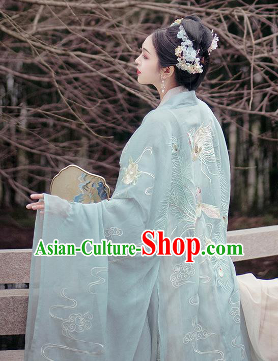 China Traditional Embroidered Hanfu Clothing Ancient Jin Dynasty Princess Costumes China Traditional Embroidered Hanfu Clothing Ancient Jin Dynasty Princess Costumes
