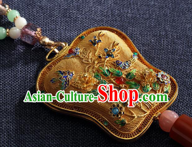China Traditional Ming Dynasty Blueing Waist Jewelry Accessories National Green Tassel Pendant China Traditional Ming Dynasty Blueing Waist Jewelry Accessories National Green Tassel Pendant