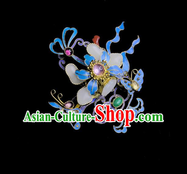 China Traditional Handmade Jade Flower Brooch Accessories Ancient Qing Dynasty Court Jewelry China Traditional Handmade Jade Flower Brooch Accessories Ancient Qing Dynasty Court Jewelry