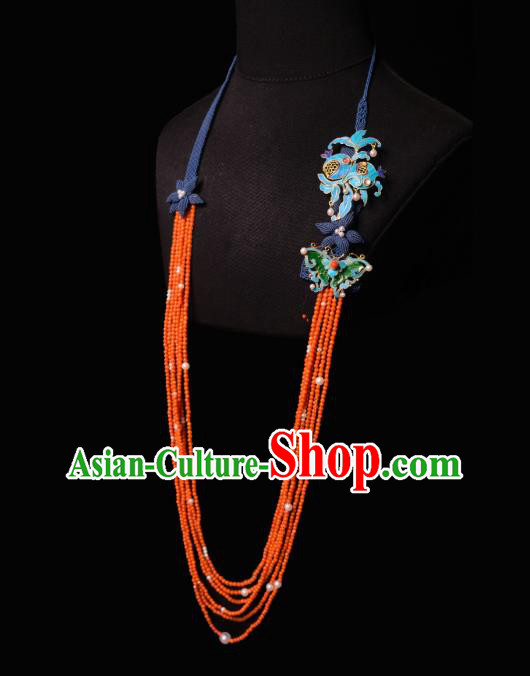 China Traditional Jade Butterfly Necklace Jewelry Accessories Qing Dynasty Red Beads Necklet Pendant China Traditional Jade Butterfly Necklace Jewelry Accessories Qing Dynasty Red Beads Necklet Pendant
