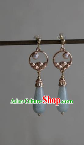 Chinese Ancient Princess Ear Jewelry Traditional Hanfu Golden Earrings Accessories Chinese Ancient Princess Ear Jewelry Traditional Hanfu Golden Earrings Accessories