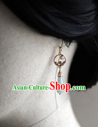 Chinese Ancient Princess Ear Jewelry Traditional Hanfu Golden Earrings Accessories Chinese Ancient Princess Ear Jewelry Traditional Hanfu Golden Earrings Accessories