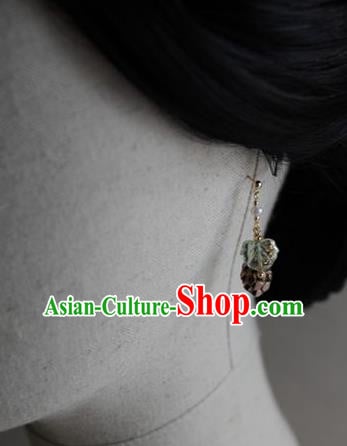Chinese Ancient Song Dynasty Princess Ear Jewelry Traditional Hanfu Grape Earrings Accessories Chinese Ancient Song Dynasty Princess Ear Jewelry Traditional Hanfu Grape Earrings Accessories