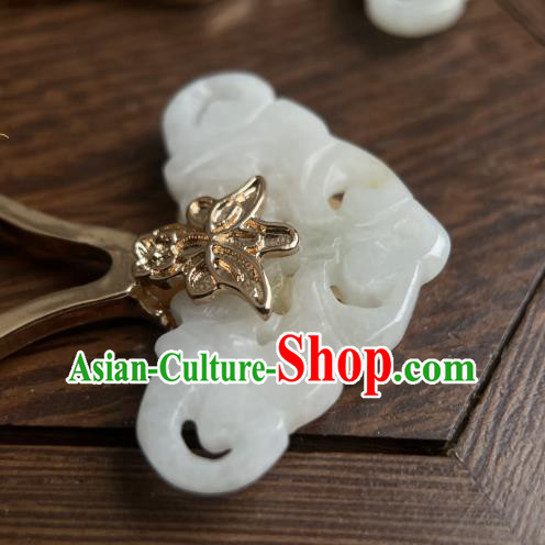 Chinese Handmade Jade Hairpin Traditional Hanfu Accessories Ancient Princess Hair Stick Chinese Handmade Jade Hairpin Traditional Hanfu Accessories Ancient Princess Hair Stick