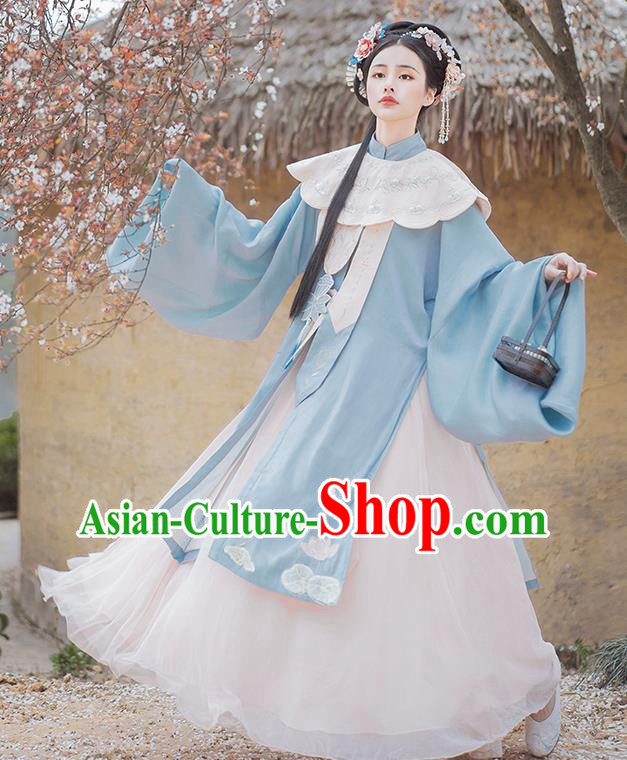 China Ancient Ming Dynasty Court Beauty Hanfu Dress Clothing Complete Set China Ancient Ming Dynasty Court Beauty Hanfu Dress Clothing Complete Set