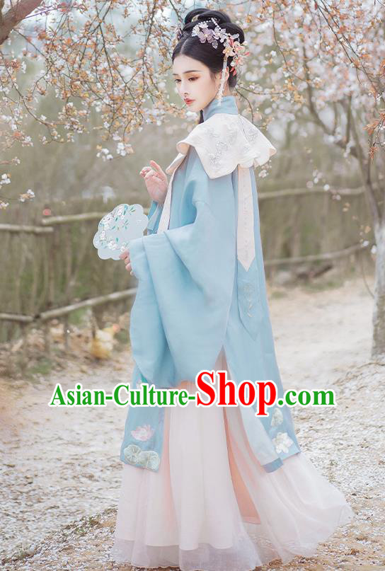 China Ancient Ming Dynasty Court Beauty Hanfu Dress Clothing Complete Set China Ancient Ming Dynasty Court Beauty Hanfu Dress Clothing Complete Set