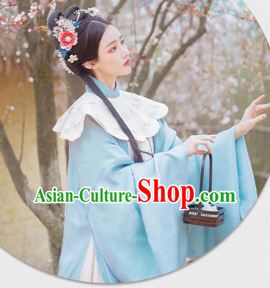China Ancient Ming Dynasty Court Beauty Hanfu Dress Clothing Complete Set China Ancient Ming Dynasty Court Beauty Hanfu Dress Clothing Complete Set