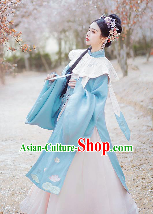 China Ancient Ming Dynasty Court Beauty Hanfu Dress Clothing Complete Set China Ancient Ming Dynasty Court Beauty Hanfu Dress Clothing Complete Set