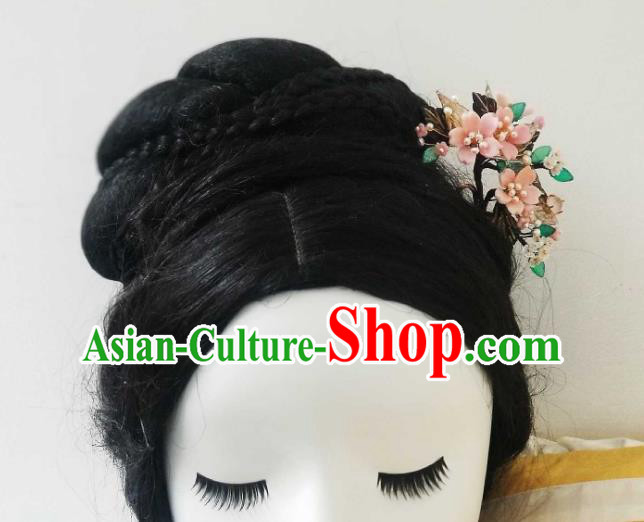 Chinese Handmade Cherry Blossom Hairpin Traditional Ming Dynasty Princess Shell Hair Stick Chinese Handmade Cherry Blossom Hairpin Traditional Ming Dynasty Princess Shell Hair Stick