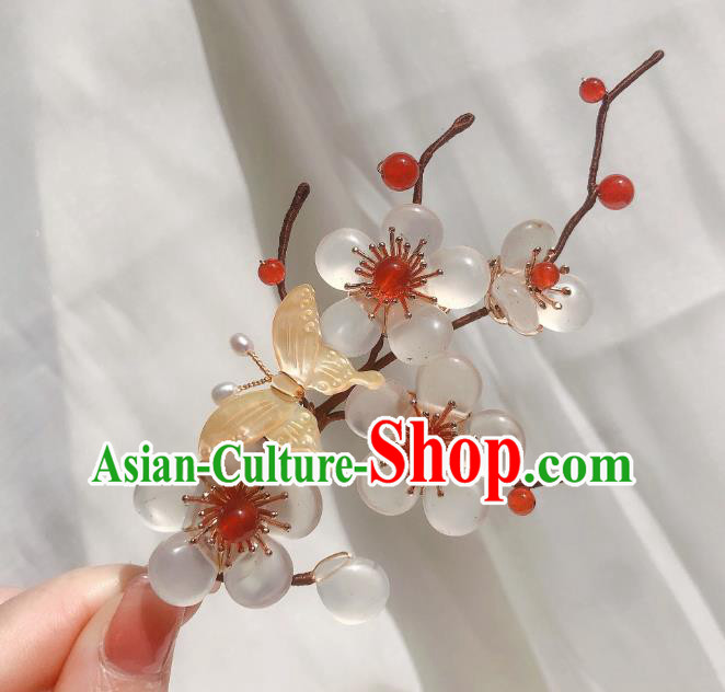 Chinese Handmade Shell Plum Hair Stick Traditional Ming Dynasty Princess Hairpin Chinese Handmade Shell Plum Hair Stick Traditional Ming Dynasty Princess Hairpin