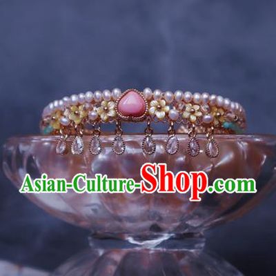 China Traditional Yellow Shell Osmanthus Bracelet Accessories Handmade Pearls Wristlet Jewelry