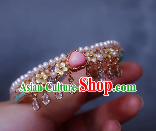 China Traditional Yellow Shell Osmanthus Bracelet Accessories Handmade Pearls Wristlet Jewelry China Traditional Yellow Shell Osmanthus Bracelet Accessories Handmade Pearls Wristlet Jewelry