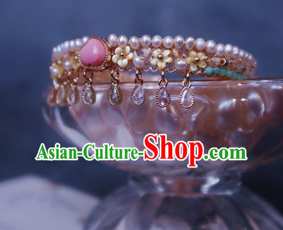 China Traditional Yellow Shell Osmanthus Bracelet Accessories Handmade Pearls Wristlet Jewelry China Traditional Yellow Shell Osmanthus Bracelet Accessories Handmade Pearls Wristlet Jewelry