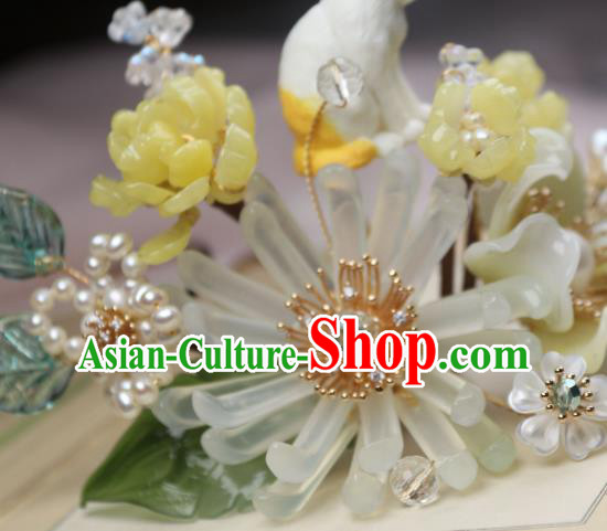 Chinese Handmade Cat Hairpin Traditional Ancient Princess Chrysanthemum Hair Stick Headpiece Chinese Handmade Cat Hairpin Traditional Ancient Princess Chrysanthemum Hair Stick Headpiece
