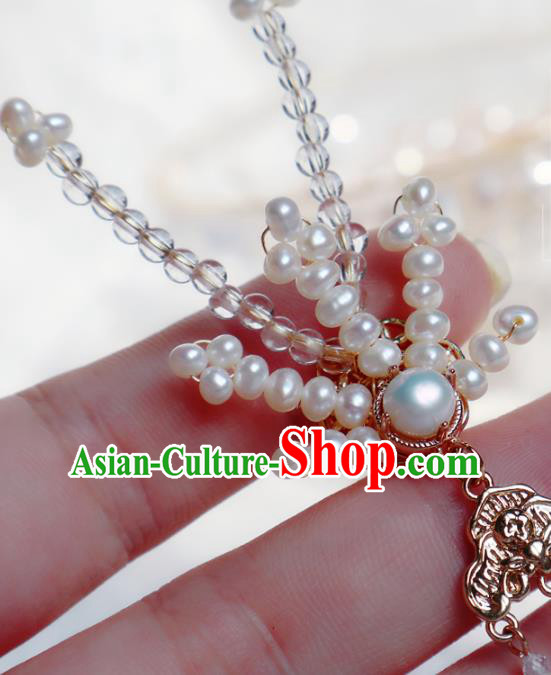 Chinese Handmade Pearls Phoenix Hairpin Traditional Ming Dynasty Noble Lady Hair Stick Chinese Handmade Pearls Phoenix Hairpin Traditional Ming Dynasty Noble Lady Hair Stick