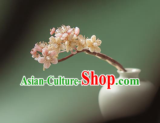 Chinese Handmade Flowers Hair Stick Traditional Ming Dynasty Hanfu Sakura Hairpin Chinese Handmade Flowers Hair Stick Traditional Ming Dynasty Hanfu Sakura Hairpin