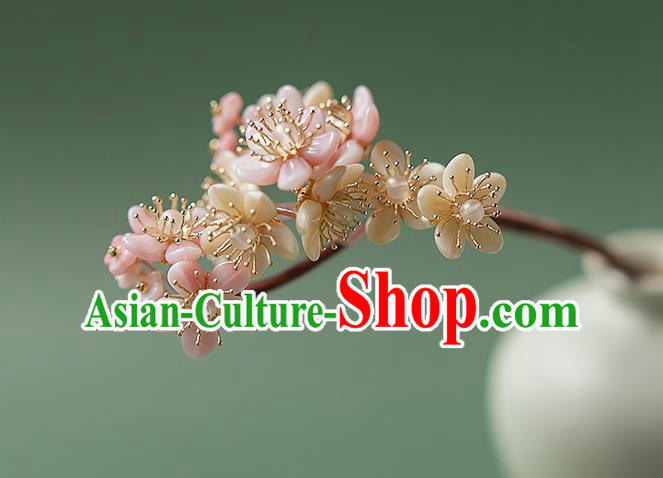 Chinese Handmade Flowers Hair Stick Traditional Ming Dynasty Hanfu Sakura Hairpin Chinese Handmade Flowers Hair Stick Traditional Ming Dynasty Hanfu Sakura Hairpin