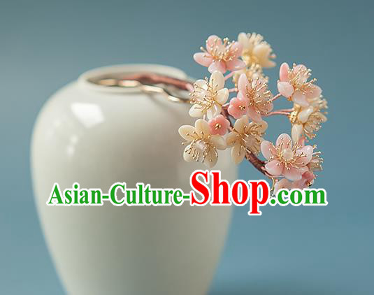 Chinese Handmade Flowers Hair Stick Traditional Ming Dynasty Hanfu Sakura Hairpin Chinese Handmade Flowers Hair Stick Traditional Ming Dynasty Hanfu Sakura Hairpin