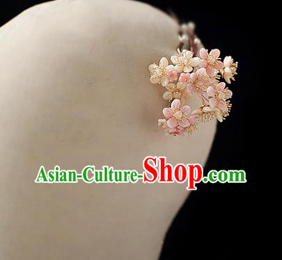 Chinese Handmade Flowers Hair Stick Traditional Ming Dynasty Hanfu Sakura Hairpin Chinese Handmade Flowers Hair Stick Traditional Ming Dynasty Hanfu Sakura Hairpin