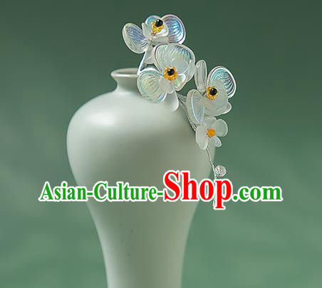 Chinese Handmade Crystal Hair Stick Traditional Ming Dynasty Hanfu Phalaenopsis Hairpin Chinese Handmade Crystal Hair Stick Traditional Ming Dynasty Hanfu Phalaenopsis Hairpin