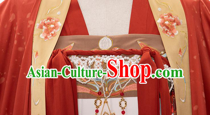 Traditional China Tang Dynasty Royal Princess Hanfu Dress Ancient Court Lady Historical Clothing Traditional China Tang Dynasty Royal Princess Hanfu Dress Ancient Court Lady Historical Clothing