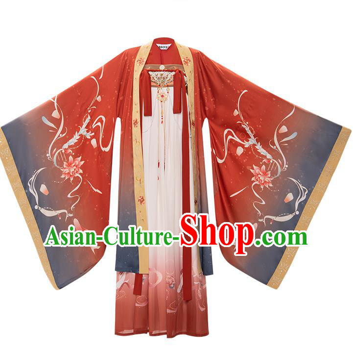 Traditional China Tang Dynasty Royal Princess Hanfu Dress Ancient Court Lady Historical Clothing Traditional China Tang Dynasty Royal Princess Hanfu Dress Ancient Court Lady Historical Clothing