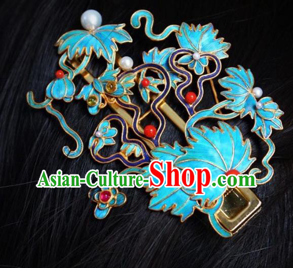 China Handmade Brooch Jewelry Traditional Qing Dynasty Grape Leaf Breastpin Accessories China Handmade Brooch Jewelry Traditional Qing Dynasty Grape Leaf Breastpin Accessories