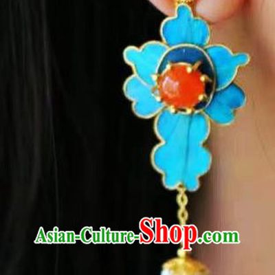 China Classical Pearls Ball Ear Jewelry Traditional Cheongsam Earrings